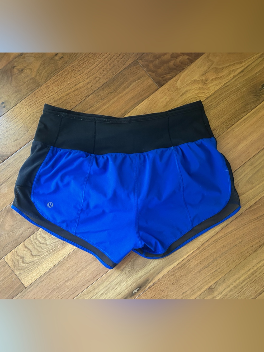 lululemon athletica Women’s Blue and Black Athletic Shorts